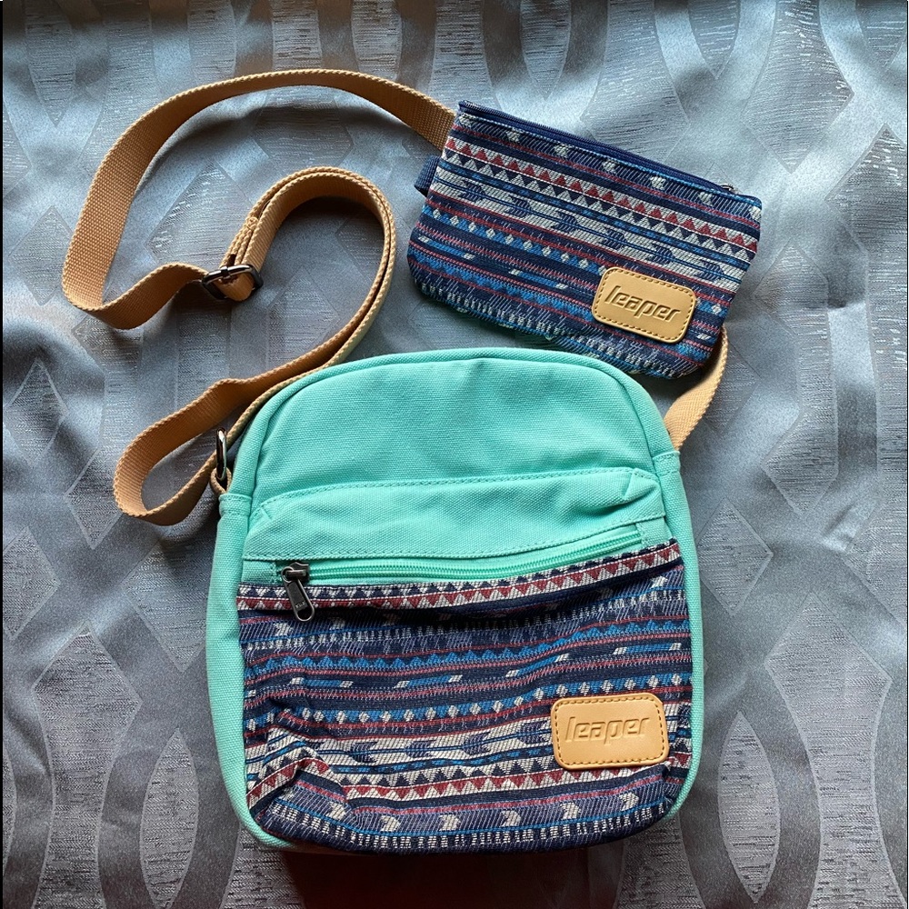 Leaper Crossbody Purse with Wallet/Pencil Case.